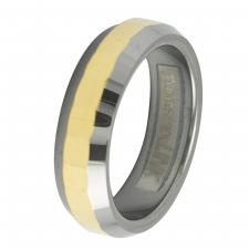Men's Designer Two-Tone Tungsten Ring